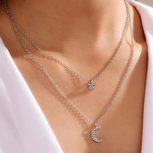 *Willie* Moon and Star Layered Necklace